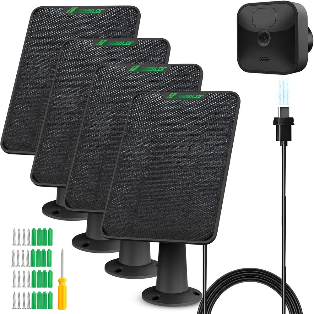 6W Solar Panel for Blink Camera Outdoor, Solar Charger with Battery Compatible w