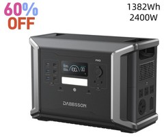 🔥Dabbsson 1382Wh Power Station, 2400W Solar Generator for Home Backup Outdoor🔥
