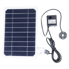5W Solar Panel Water Fountains Pump 6 Nozzle Option Easy Installation Outdoor