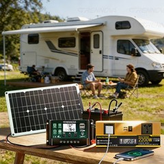 Grennova 2200W Solar Kit 80W Panel 12V/24V To 110V/220V Inverter 60A Controller