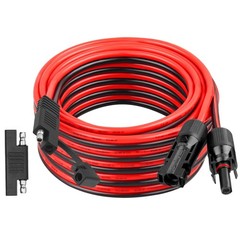 25FT 10AWG SAE to Solar Panel Connector Cable, Heavy-Duty Tinned Copper, Solar E