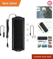 High Efficiency 12V Solar Charger with Compact Design for Optimal Battery Care