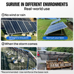 Adjustable Solar Panel Mounting Brackets Kit for Ground & Open Spaces