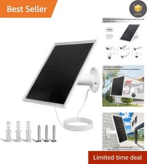 High-Efficiency 6W Solar Panel with 360° Adjustable Mount for Outdoor Cameras