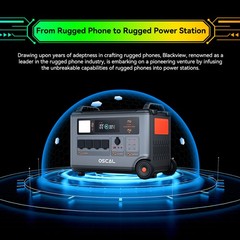Blackview OSCAL PowerMax 6000 3600Wh LiFePO4 Solar Generator 6000W + 400W Panel