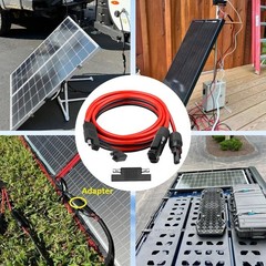 10AWG SAE to Solar Panel Connector Cable 20FT, Heavy-Duty Tinned Copper, Solar E
