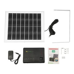 Portable Station Solar Panel Power Inverter Electric Generator Set +4 LED Light