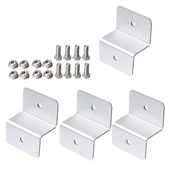 4Pcs Durable Silver Solar Panel Mounting Rack Brackets for Home and Boat