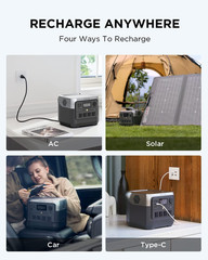 Portable Power Station RIVER Pro, 768Wh Lifepo4 Battery, 70 Min Fast Charging,