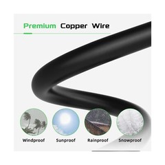 Bateria Power Solar Panel Cable 100FT Solar Extension Cable, 10AWG (6mm²) T