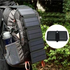Folding PV Power Bank Outdoor Camping Hiking USB Phone Charger 100W Solar Panel