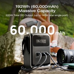 EcoFlow TRAIL 200 DC Portable Power Station 192Wh Battery with Camping Lamp