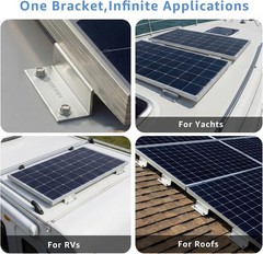 Complete 16-Pack Solar Mounting Kit – Aluminum Z Brackets for RV & Off-Grid Use