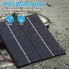 2W 12V Solar Panel DIY Battery Solar Charger Board + Tiger Clip- Perfect for …