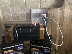 Flashlight Solar powered lithium, battery and adapter, plug-in fl