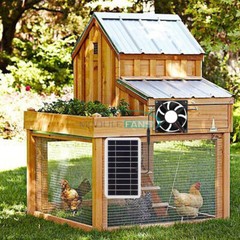 Solar Panel Powered Fan Ventilator 30w Exhaust Fan for Pets Dog Chicken House
