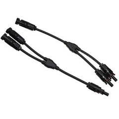 1 pair Solar Panel Y Branch Cable Connection Waterproof Adapter Connector Extens