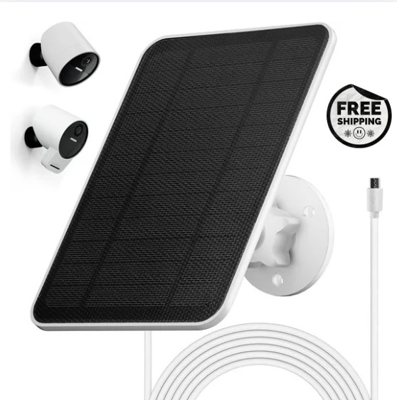 Solar Panel for Simplisafe Outdoor Camera, 4W 5V Solar Charger for Simplisafe