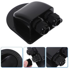 weatherproof cable entry plate ABS 2-hole Roof Wire Entry Gland Dual Hole Cable