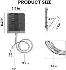 POWOXI 6V Solar Panel for Deer Feeder: 1.5W Waterproof Solar Battery Charger