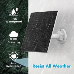 Solar Panel Charger for Security Camera Outdoor, 5W Solar Panels with Micro U…