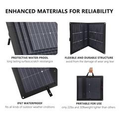 Solar Panels Bifacial Portable,High-Efficiency N-Type HJT Foldable Solar 110W