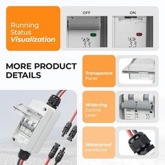 Solar Panel Disconnect Switch 1000V 60A PV Disconnect Switch Outdoor Miniature