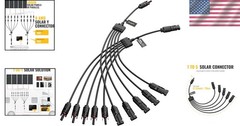 Solar Panel Y Connectors 1 to 5 | 1 Pair, 27″ Long