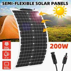 Flexible Mono Solar Panel 200 Watt Ultra Flex Bendable for Marine RV Cabin Van