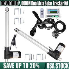 16″ Linear Actuators 12V Controller Anemometer for 6000N Dual Axis Solar Tracker