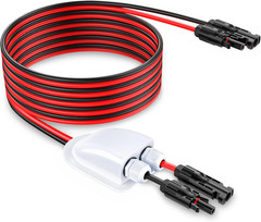 Solar Extension Cable with Solar Double Cable Entry Gland, 10AWG Solar Panel Cab