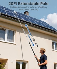 Lightweight 20Ft Water Fed Solar Panel Cleaning Kit with Soap Dispenser