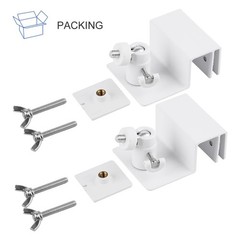 2-Pack Solar Panel Gutter Mount Bracket, No Drill, 360° Rotation, Weatherproof,