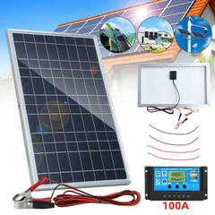 2PCS Portable 12V Flexible Solar Panel Mono Power Camping Home RV Battery Charge