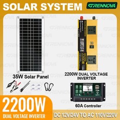 Grennova 2200W True Power Solar Kit 60A MPPT RV Home Off-Grid Backup