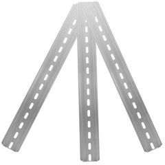 3 Pcs Slotted Din Rail for Industry Metal Aluminum Rails Electrical