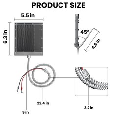 12V Solar Panel for Deer Feeder 1.7W Battery Charger Mount Alligator Clips Kit