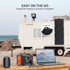 Flashfish E200 Portable Power Station Li-ion 200W 151Wh With Solar Panel 60W 18V