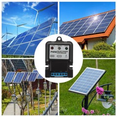 6V 12V 10A Auto Solar Panel Charge Controller Battery Charger Regulator (Black)