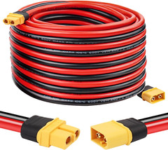 XT60 Extension Cable 10AWG 30FT Male to Female for Power Station, Solar Panel RC