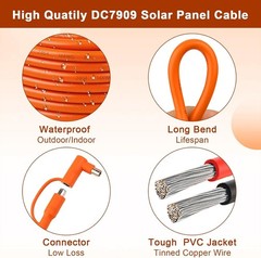 Solar Panel Extension Cable 25FT – Female to Male