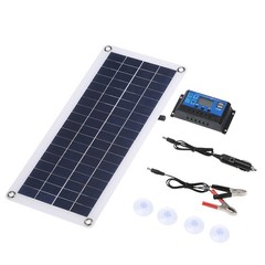 20W Solar Panel Charge IP65 Water Resistance For Outdoor Camping Hiking RYMR