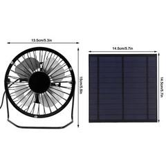 Portable Mini Fan Photovoltaic Solar Panel Set f. Outdoor Greenhouse Home Travel
