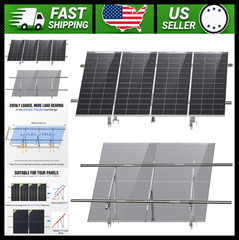 ECO-WORTHY Adjustable Ground Mount Solar Panel Bracket Kit for 4 Panels