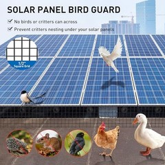 Solar Panel Bird Guard 8″ x 100ft PVC Coated Welded Wire Mesh Critter Proofing