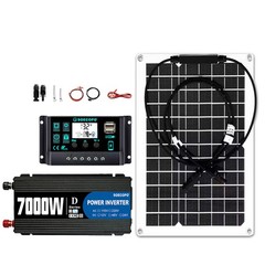 SOECOPO 7000W Peak Solar System Kit Flexible Panel for Camping RV Home charger