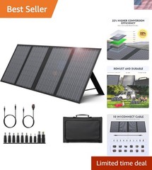 Portable 60W Solar Charger with 18V DC for Solar Generators & Travel Adventurers