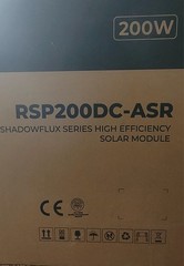 Renogy Shadow Flux 200W Solar Panel. RSP200DC-ASR, Mono 31.3V DC, Anti-Shade.