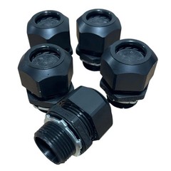 5 New Open Box Heyco 1″ Black Plastic NPT 5 Hole Solar Panel Mastheads