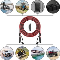 12FT 16AWG SAE Cable for Battery Maintenance and Solar Panels—Durable & Reliable